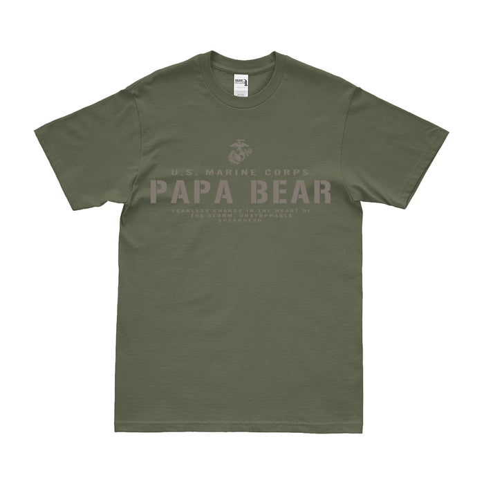 Task Force Papa Bear USMC Desert Storm T-Shirt Tactically Acquired   