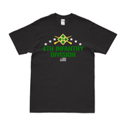 Patriotic 4th Infantry Division Crossed Rifles T-Shirt Tactically Acquired Black Small 