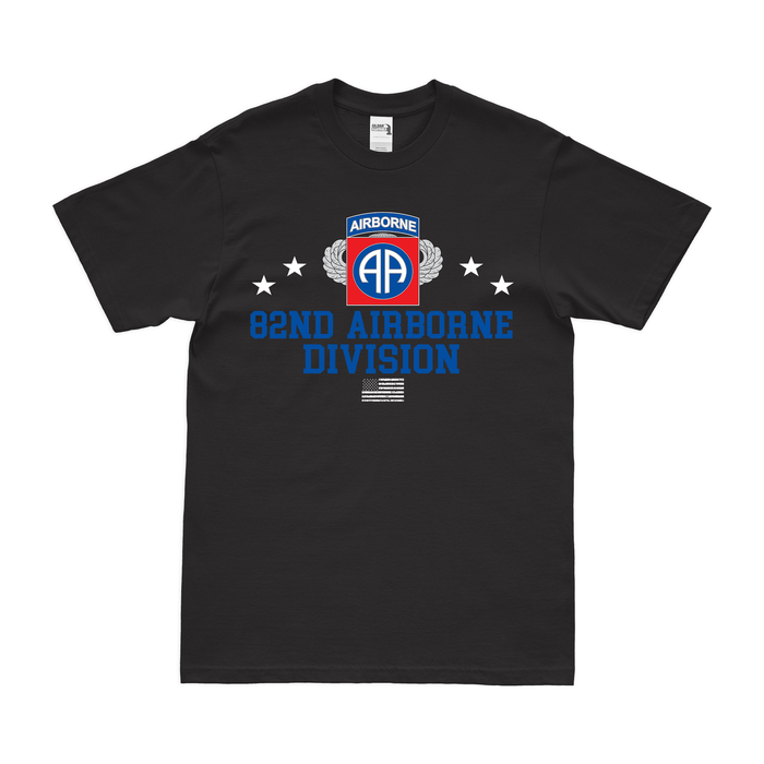 Patriotic 82nd Airborne Division T-Shirt Tactically Acquired Black Small 