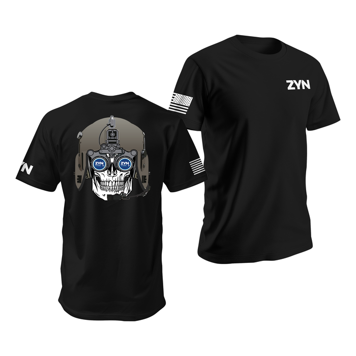 ZYN HGU-56 Army Crew Chief Helmet T-Shirt Tactically Acquired Black Small Peppermint