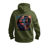Police Officer Pin-Up Girl Rae Hoodie Tactically Acquired Military Green S