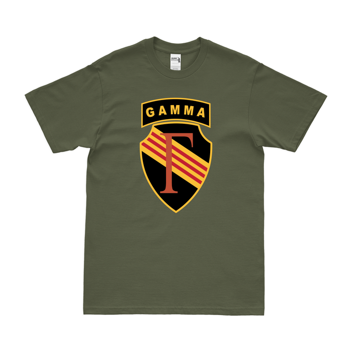 U.S. Army Project GAMMA Special Forces Vietnam T-Shirt Tactically Acquired Small Military Green 
