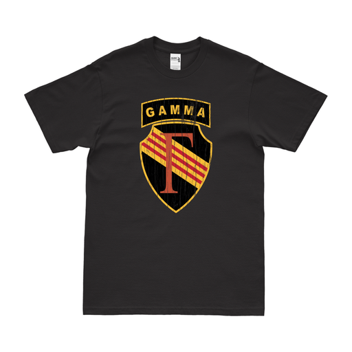 Distressed U.S. Army Project GAMMA Special Forces Vietnam T-Shirt Tactically Acquired Small Black 