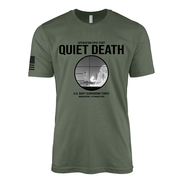 Operation Epic Fury submarine t shirt military green Mk-48 torpedo Silent Service Navy veteran shirt