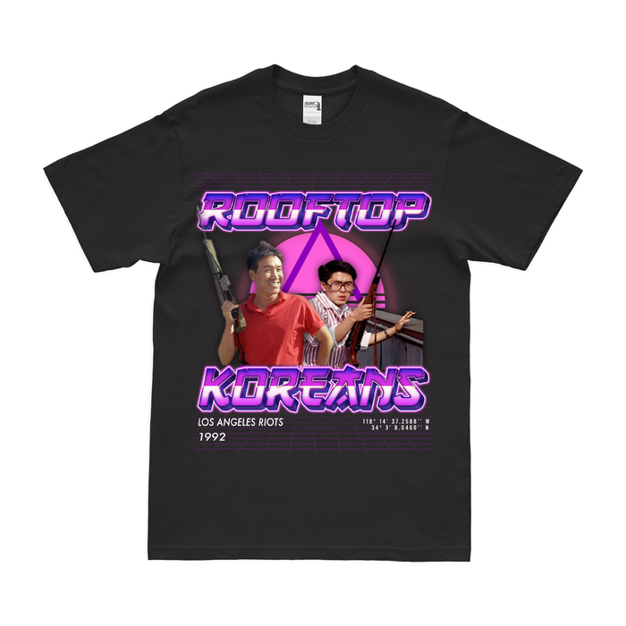 Commemorates L.A.'s "Rooftop Koreans" 1992 Korean-American Resilience T-Shirt Tactically Acquired Black Small 