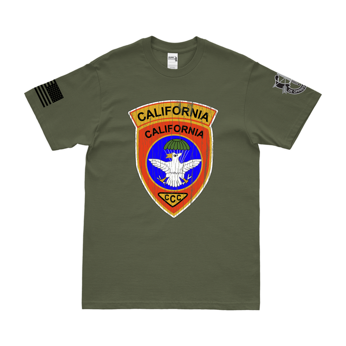 RT California MACV-SOG Vietnam War T-Shirt Tactically Acquired Military Green Distressed Small