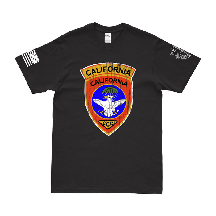 RT California MACV-SOG Vietnam War T-Shirt Tactically Acquired Black Distressed Small