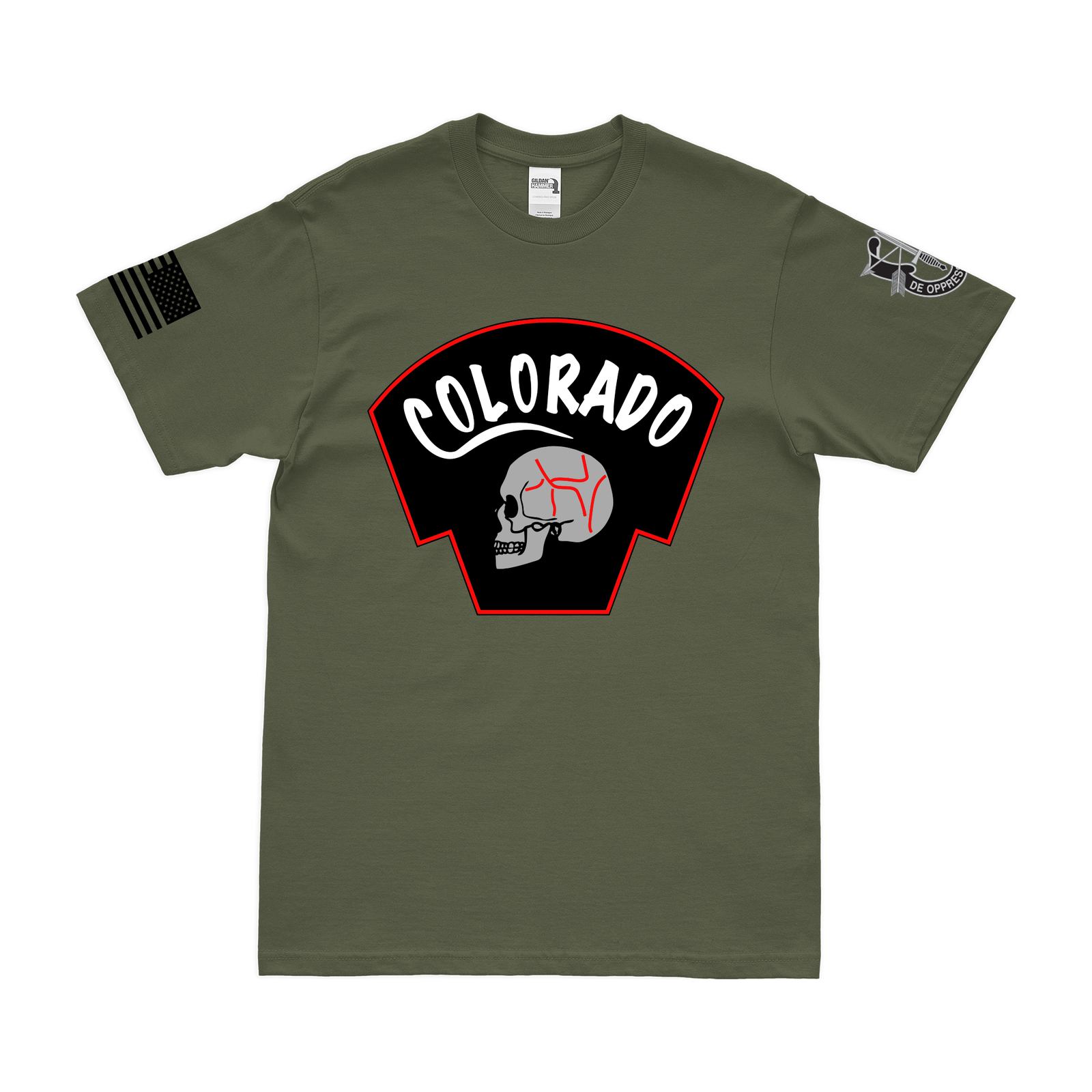 RT Colorado MACV-SOG Vietnam War T-Shirt Tactically Acquired Military Green Clean Small