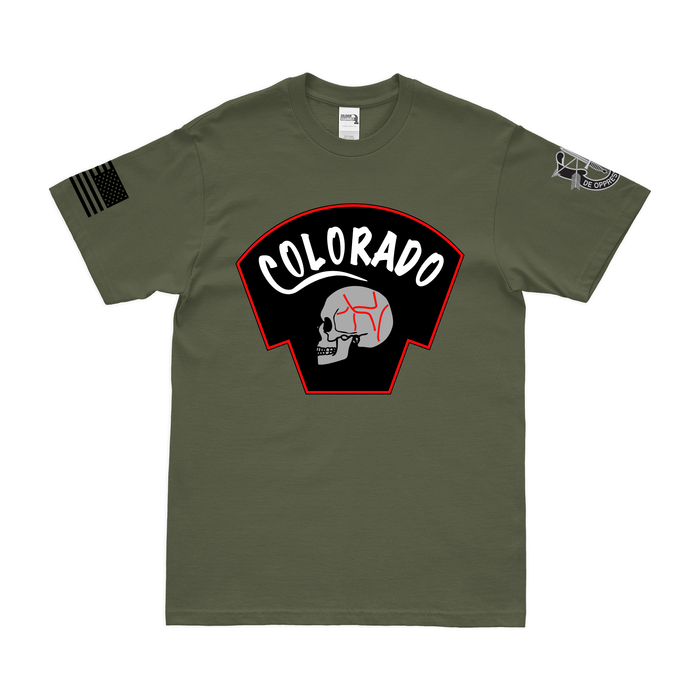 RT Colorado MACV-SOG Vietnam War T-Shirt Tactically Acquired Military Green Clean Small