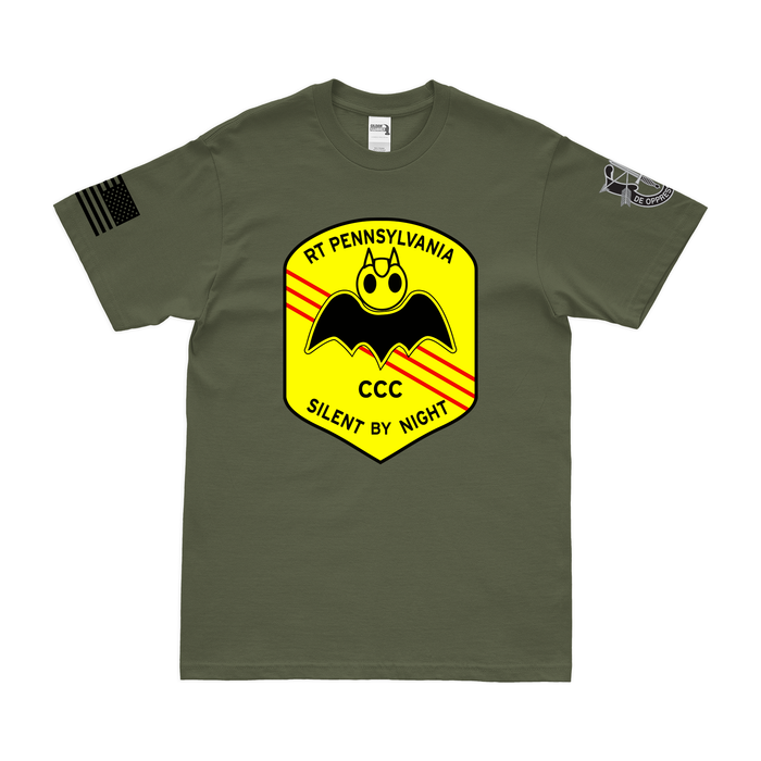 RT Pennsylvania MACV-SOG Vietnam War T-Shirt Tactically Acquired Military Green Clean Small