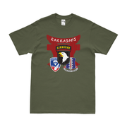 187th Airborne Infantry 'Rakkasans' 101st Airborne Tori T-Shirt Tactically Acquired Military Green Distressed Small
