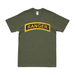 Distressed U.S. Army Ranger Tab Scroll Logo Emblem T-Shirt Tactically Acquired Small Military Green 