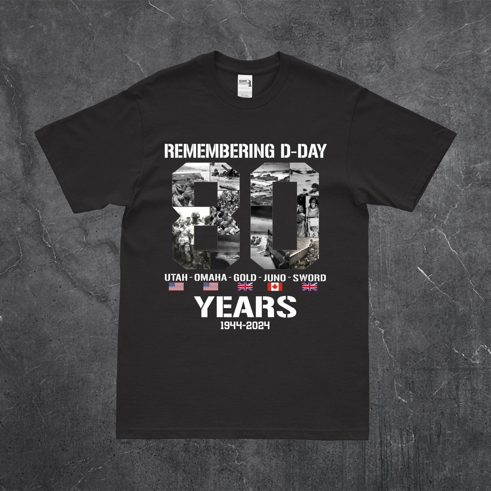 Remembering D-Day 2024 - 80th Anniversary Memorial T-Shirt Tactically Acquired   