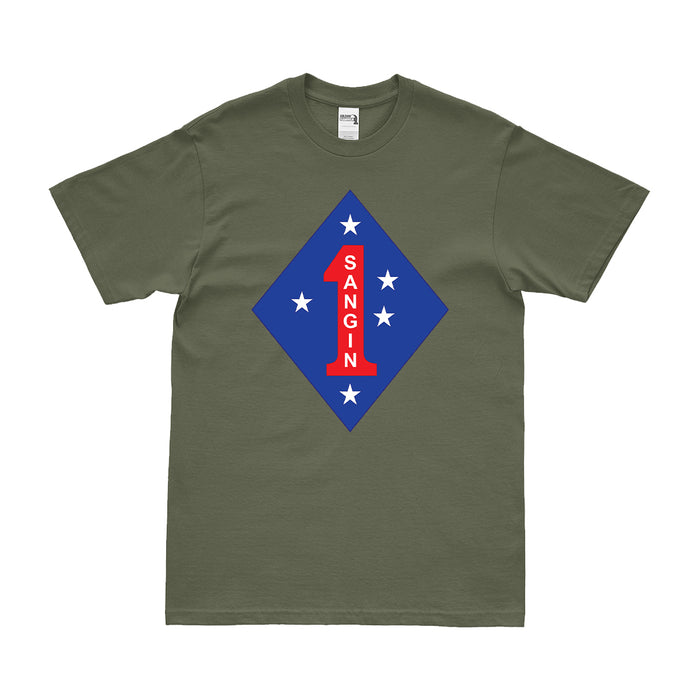 1st Marine Division Operation Enduring Freedom Battle of Sangin Afghanistan Veteran T-Shirt Tactically Acquired Military Green Small 