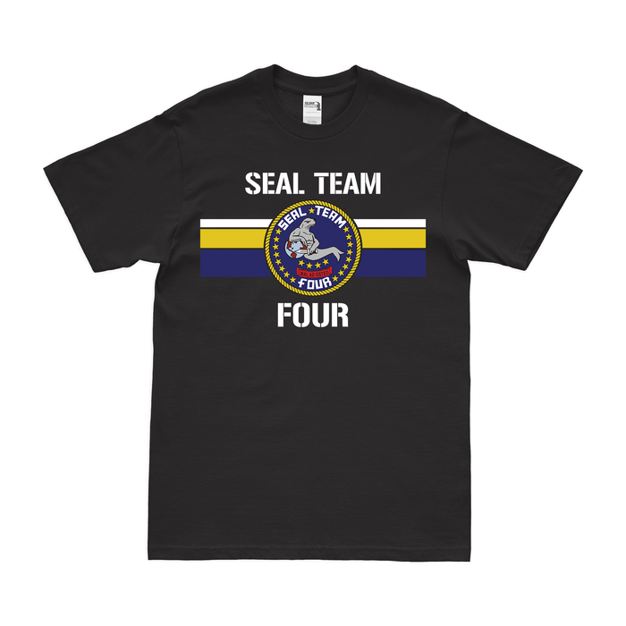 Modern U.S. Navy SEAL Team 4 Emblem T-Shirt Tactically Acquired Black Small 