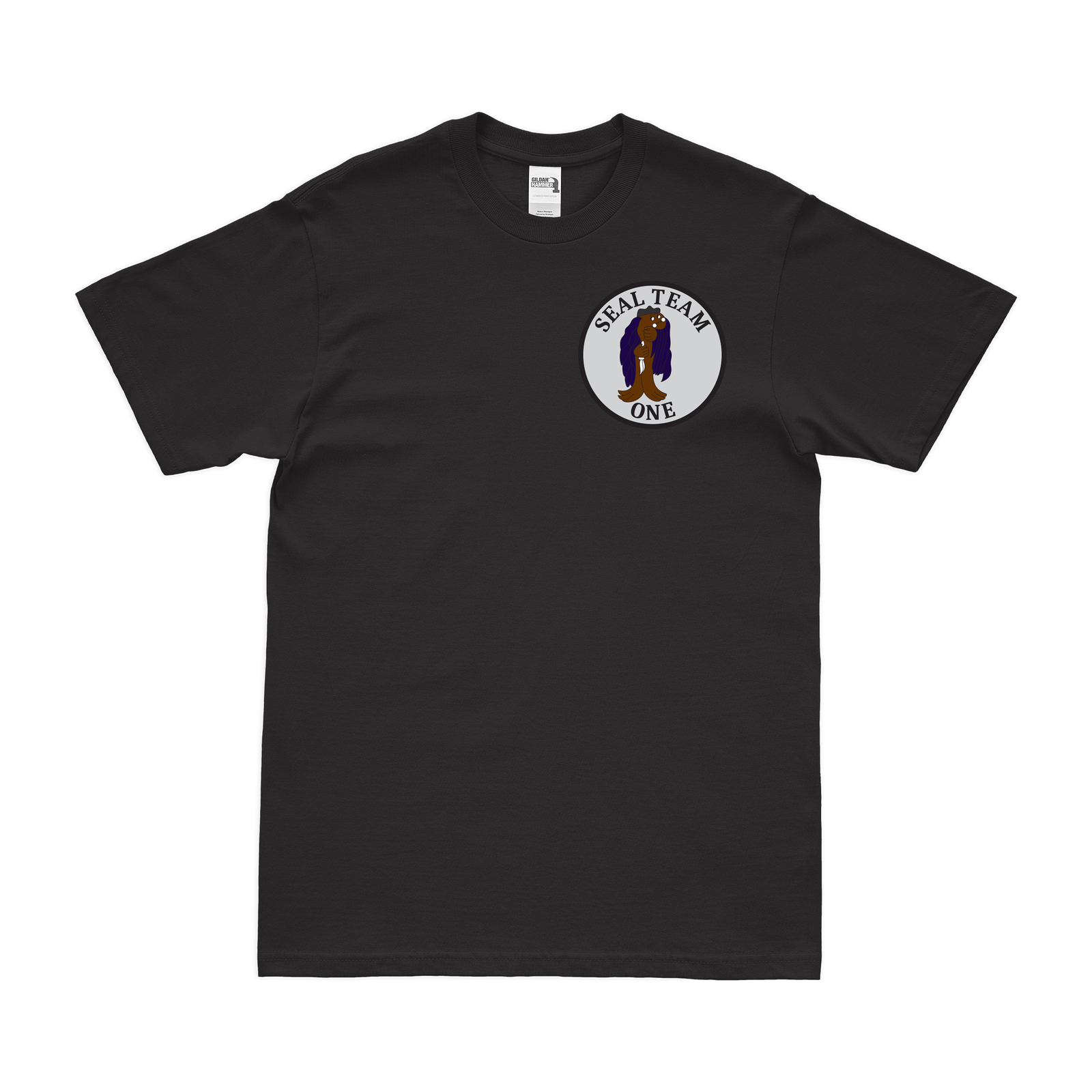 U.S. Navy SEAL TEAM 1 Left Chest Emblem T-Shirt Tactically Acquired Black Small 