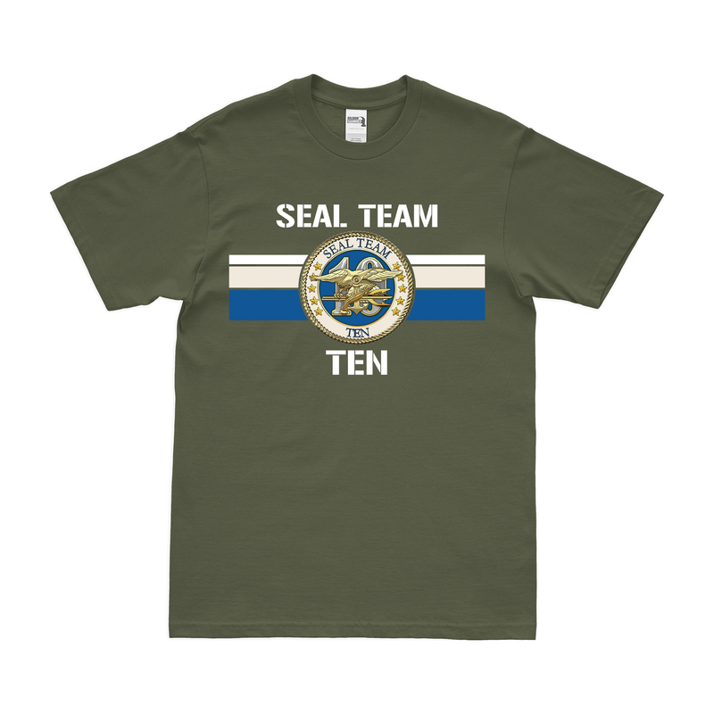 Modern U.S. Navy SEAL Team 10 Emblem T-Shirt