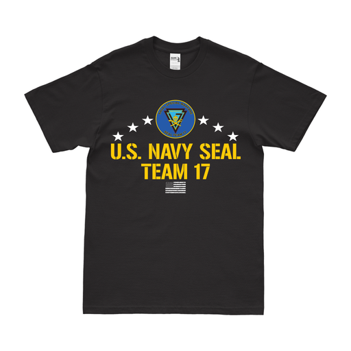 Patriotic U.S. Navy SEAL Team 17 Logo Emblem T-Shirt Tactically Acquired Black Small 