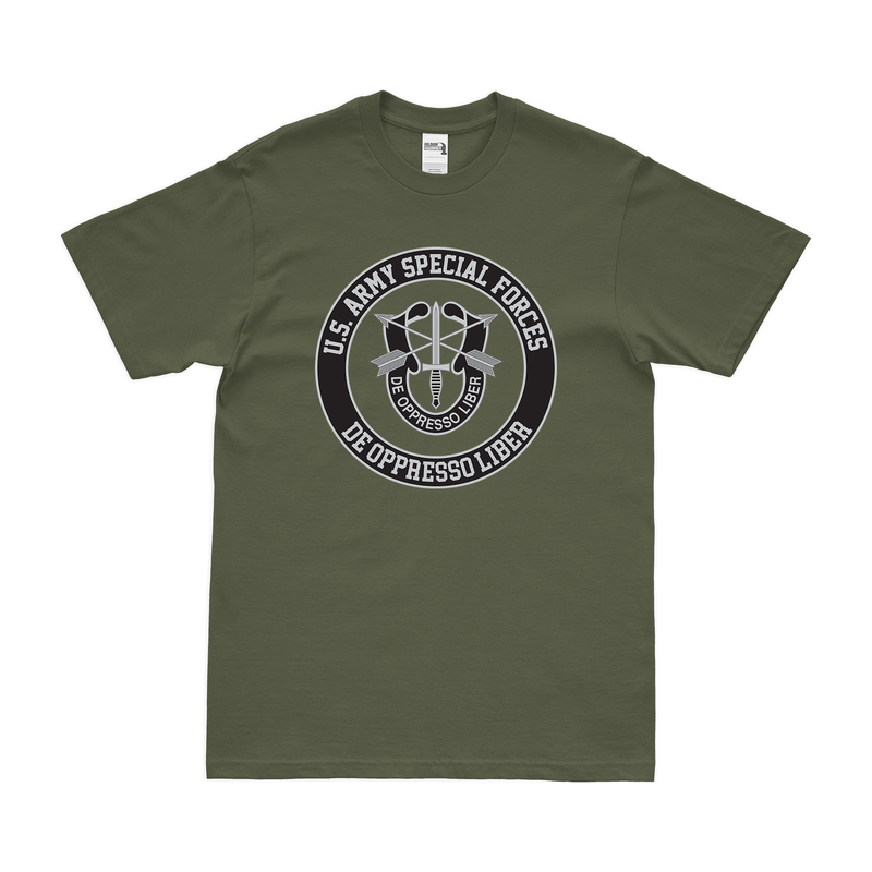 De Oppreso Liber Motto Logo Emblem T-Shirt