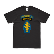 Distressed U.S. Army Special Forces Airborne Tab T-Shirt Tactically Acquired Small Black 