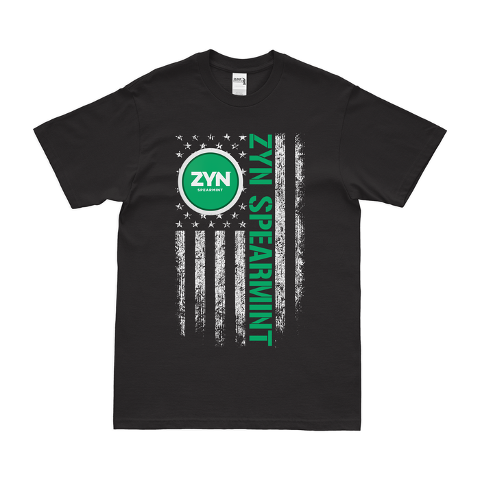 United States of Zyn - Patriotic Zyn Flavors American Flag T-Shirt Tactically Acquired Black Spearmint Small