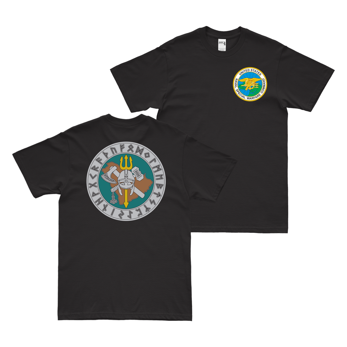 Double-Sided Special Reconnaissance Team 1 (SRT-1) NSW T-Shirt Tactically Acquired Black Small 