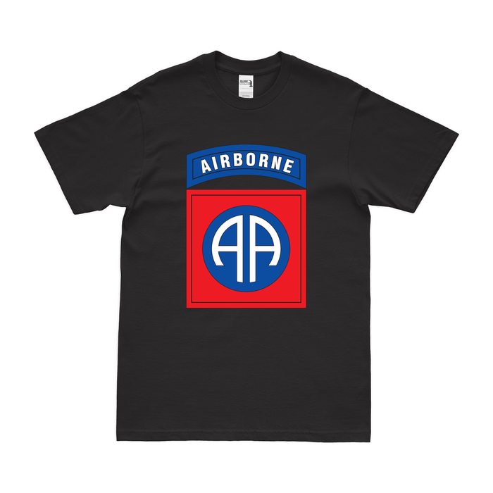 82nd Airborne Division SSI Emblem T-Shirt Tactically Acquired Black Small 