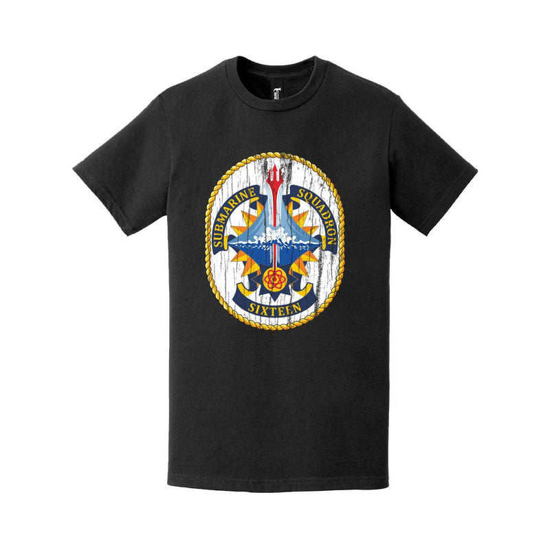 ダメージ加工 SUBRON 16 ロゴ エンブレム クレスト Tシャツ