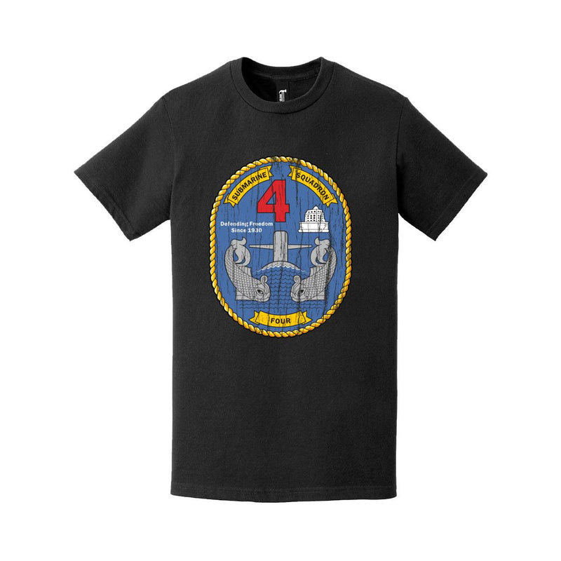 Distressed SUBRON 4 Logo Emblem Crest T-Shirt