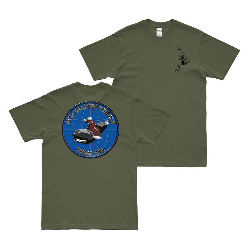 Double-Sided SEAL Delivery Vehicle Team 1 (SDVT-1) Frogman T-Shirt