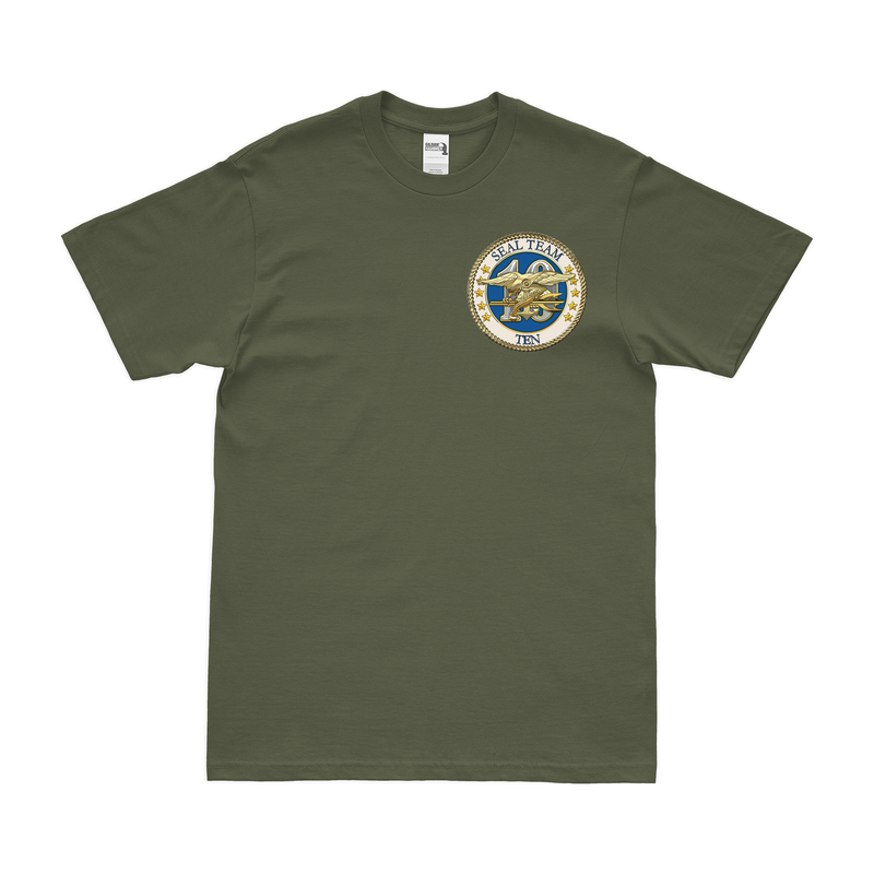 U.S. Navy SEAL TEAM 10 Left Chest Emblem T-Shirt