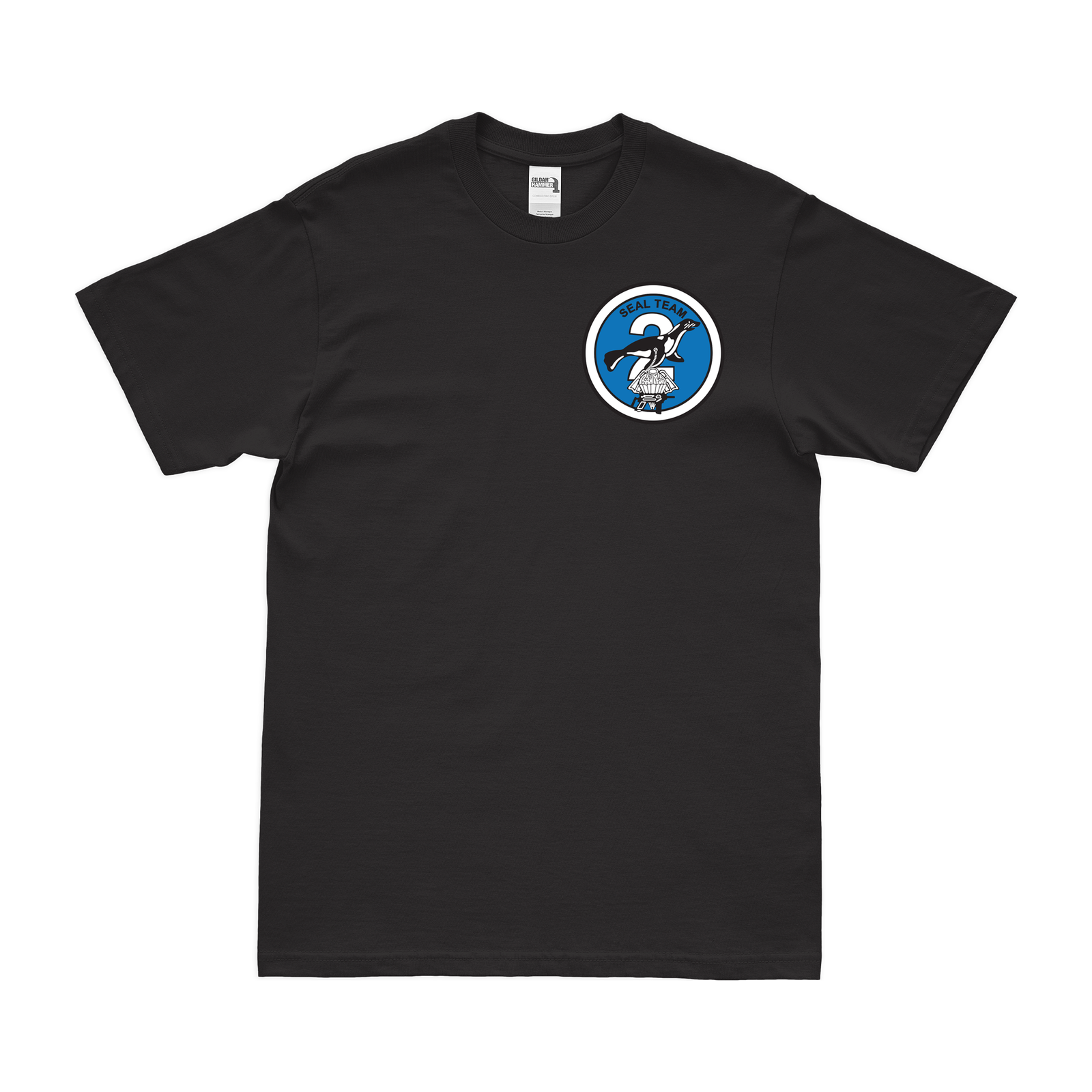 U.S. Navy SEAL TEAM 2 Left Chest Emblem T-Shirt Tactically Acquired Black Small 