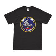 U.S. Navy SEAL Team 4 Emblem T-Shirt Tactically Acquired Black Clean Small