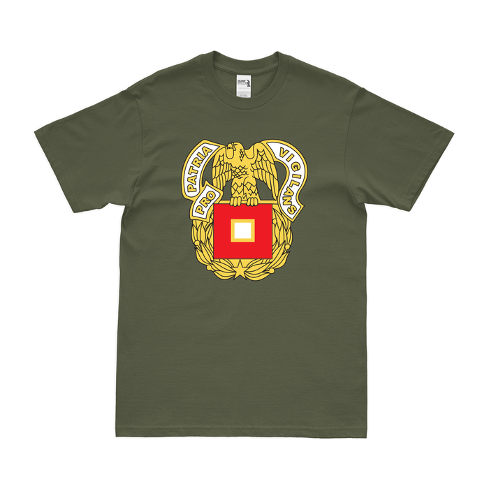 U.S. Army Signal Corps 'USASC' Branch Insignia T-Shirt Tactically Acquired Military Green Clean Small