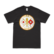 U.S. Army Signal Corps 'USASC' Branch Plaque T-Shirt Tactically Acquired Black Distressed Small