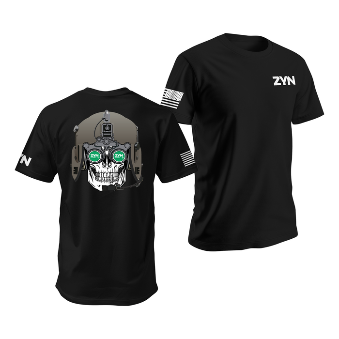 ZYN HGU-56 Army Crew Chief Helmet T-Shirt Tactically Acquired Black Small Spearmint