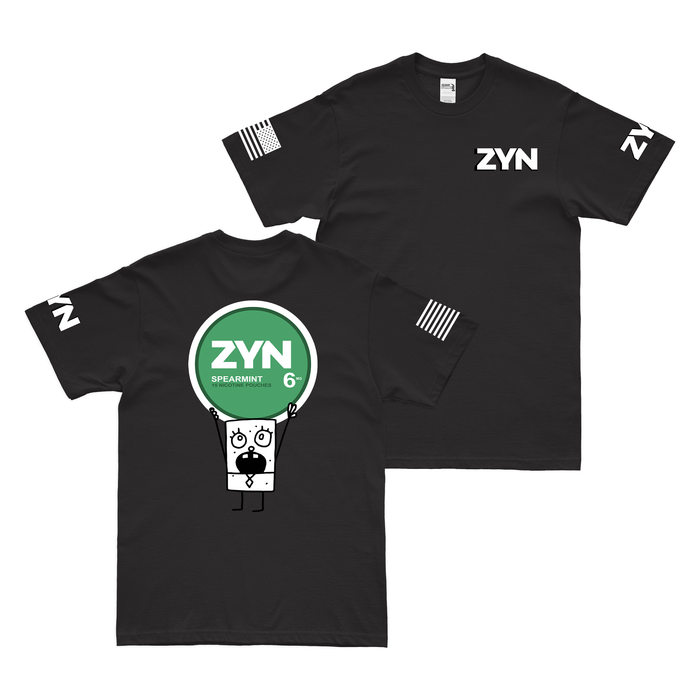 ZYN Bob T-Shirt Tactically Acquired Black Spearmint 