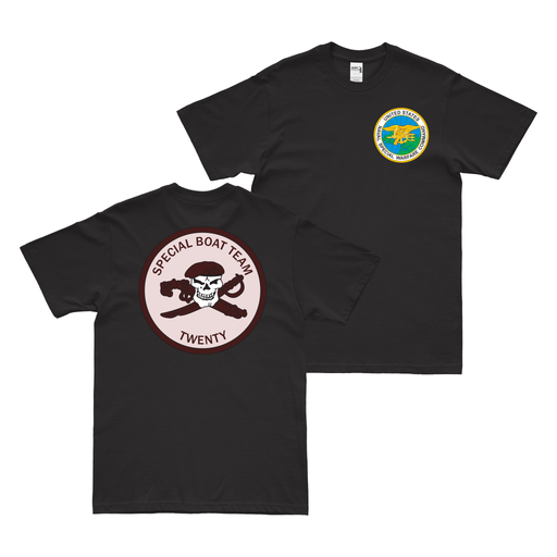 Double-Sided Special Boat Team 20 (SBT-20) Emblem NSW T-Shirt Tactically Acquired Black Small 