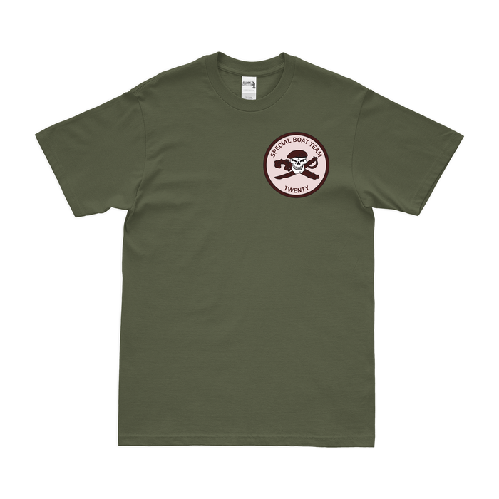 U.S. Navy SBT-20 Left Chest Emblem T-Shirt Tactically Acquired Military Green Small 