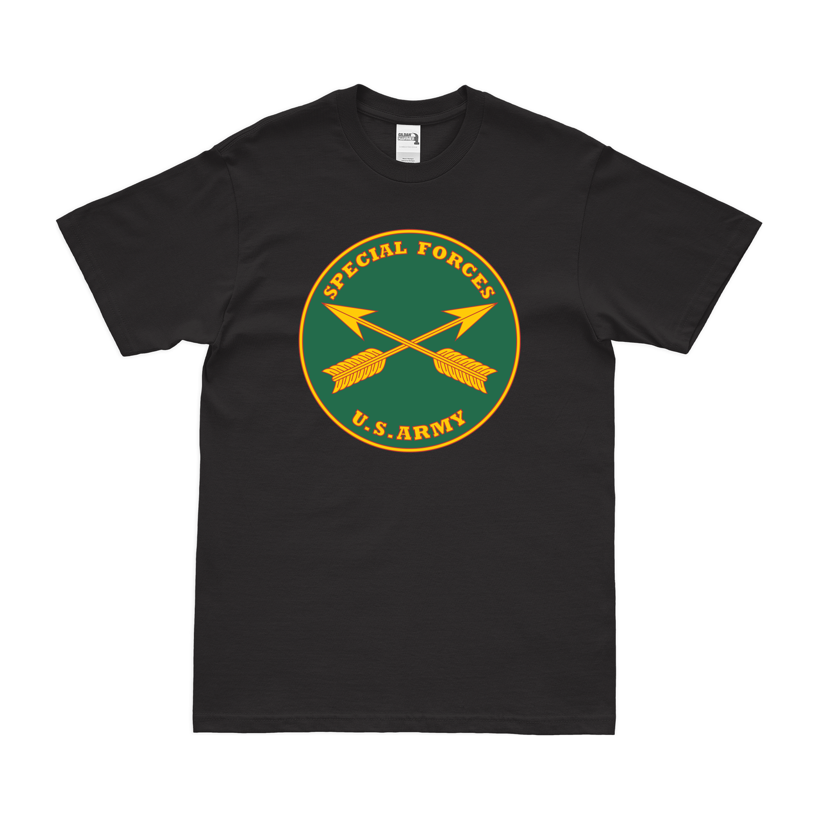 U.S. Army Special Forces Branch Plaque T-Shirt Tactically Acquired Small Black 