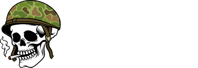 Tactically Acquired Main Website Logo of a Skull Wearing a WW2 Style USMC Helmet