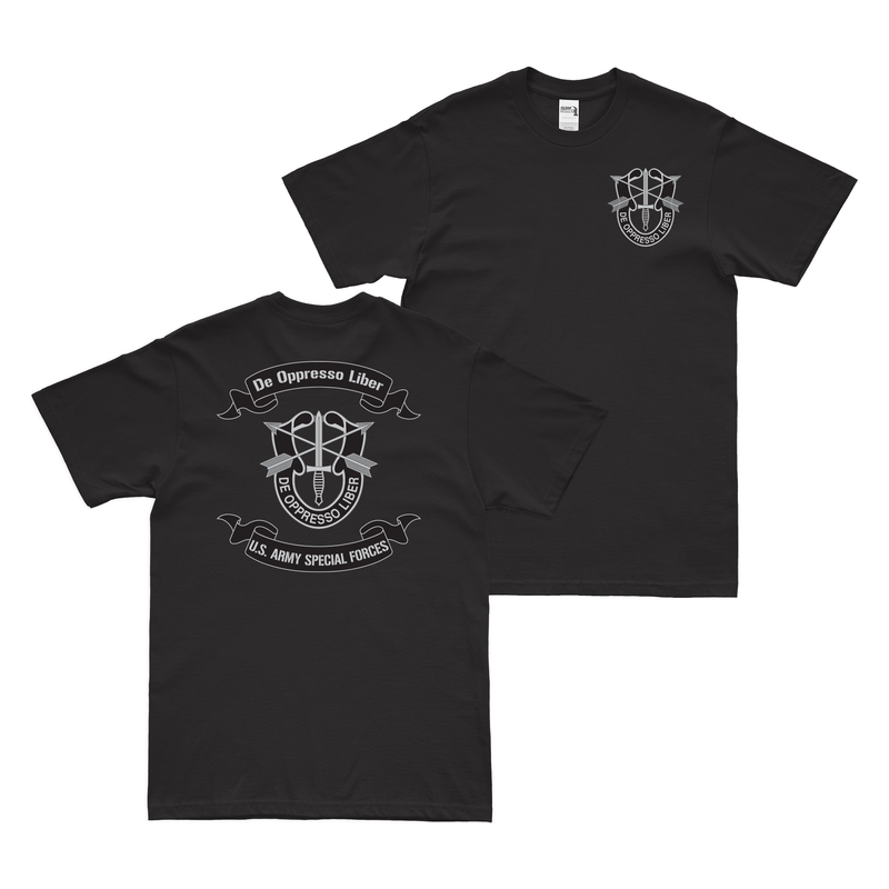 Double-Sided Special Forces De Oppresso Liber Scroll T-Shirt