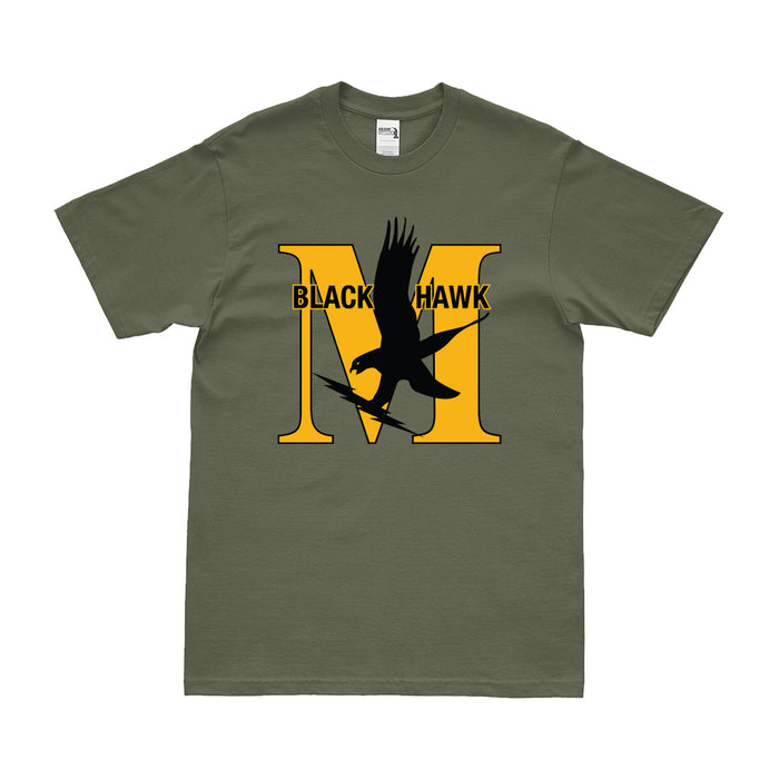 UH-60M Blackhawk Military Helicopter Logo T-Shirt Tactically Acquired Small Military Green 
