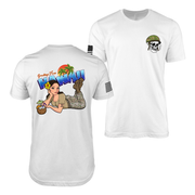 Greetings From Hawaii U.S. Army Pin Up Girl Kayla T-Shirt Tactically Acquired White S