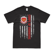 U.S. Army Corps of Engineers USACE American Flag T-Shirt Tactically Acquired Black Small 
