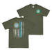 Double-Sided U.S. Coast Guard Veteran American Flag T-Shirt Tactically Acquired Small Military Green 