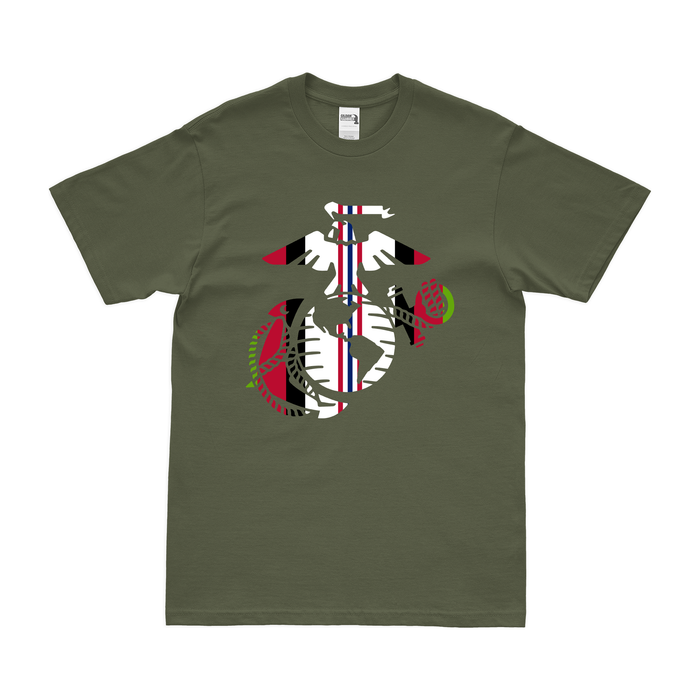 Enduring Freedom Service Ribbon USMC EGA T-Shirt Tactically Acquired Military Green Clean Small
