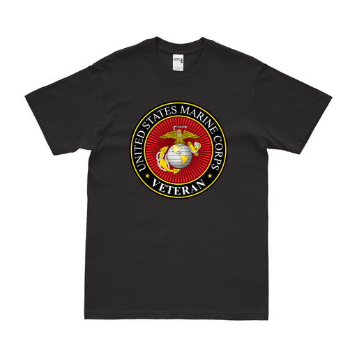 U.S. Marine Corps Veteran Emblem T-Shirt Tactically Acquired Small Black 