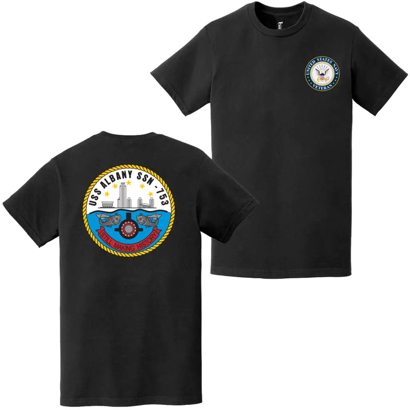 USS Albany (SSN-753) U.S. Navy Veteran T-Shirt