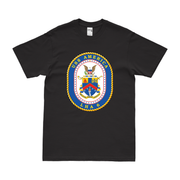 USS America (LHA-6) Emblem T-Shirt Tactically Acquired Black Clean Small